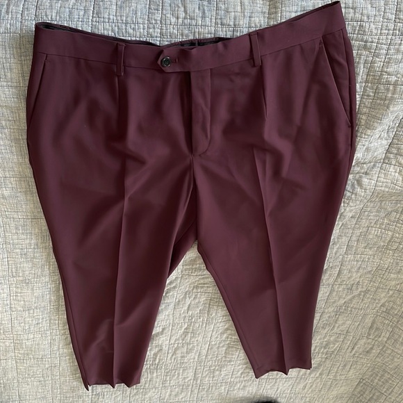 Suit shop maroon // burgundy suit pants - Picture 4 of 4
